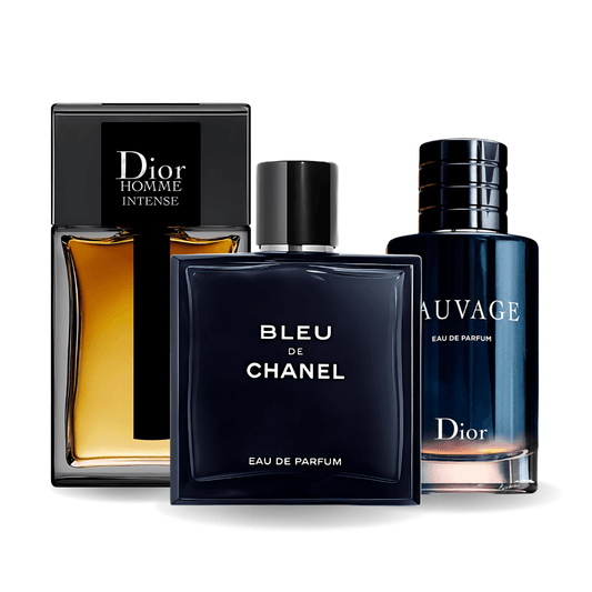 ZESTAW: SAUVAGE DIOR, BLEU DE CHANEL, DIOR HOMME INTENSE